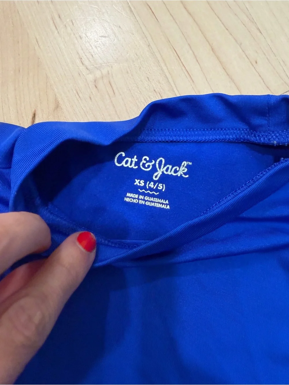 Cat & Jack Bright Blue Short Sleeve Swim Rashguard
